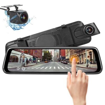 10'' Spiegel Dashcam FHD Dual Objektiv Auto DVR Kamera vorne und hinten Videorekorder