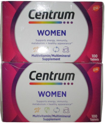 2X Centrum for Women multivitamin & mineral supports energy immunity metabolism