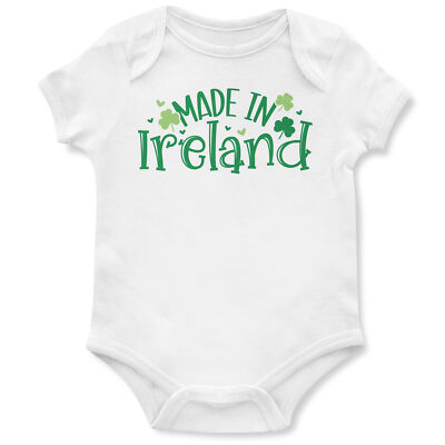 St Paddys Day Jungen Strampler Made in Ireland Baby Geschenk Patricks Lucky Irish Sh...