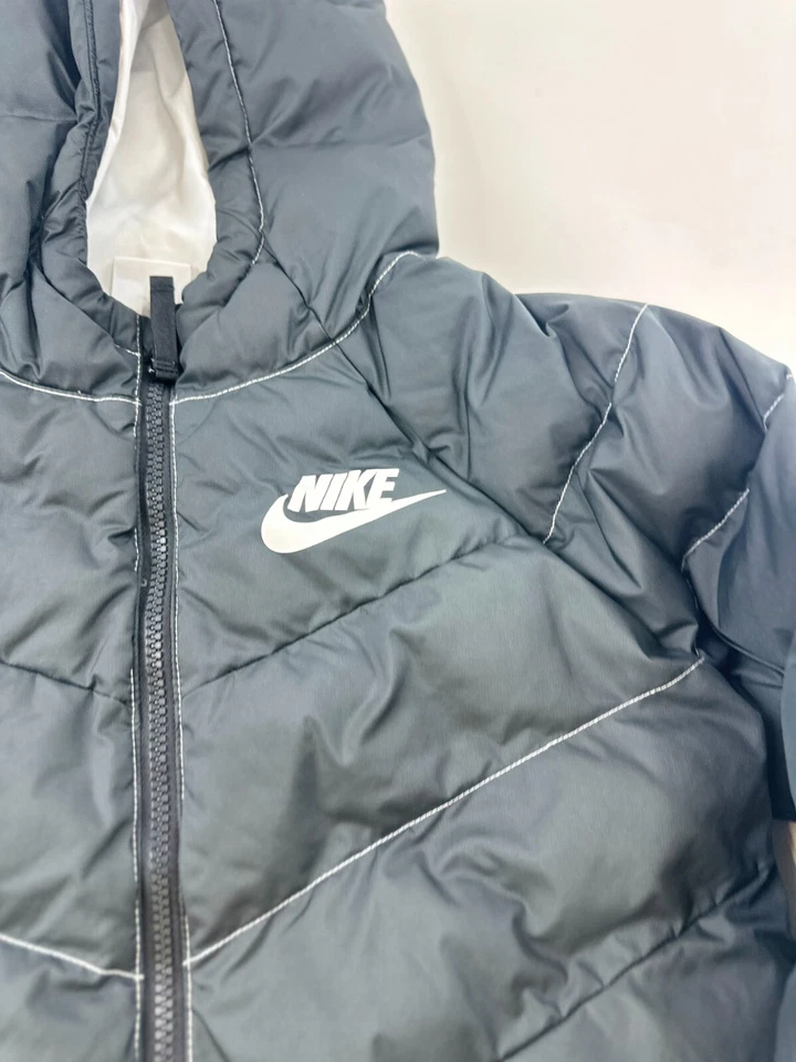 Nike Jacket Youth Large Black Sportswear Fill Puffer Hooded Full Zip DD7134-010 - Image 3 of 4