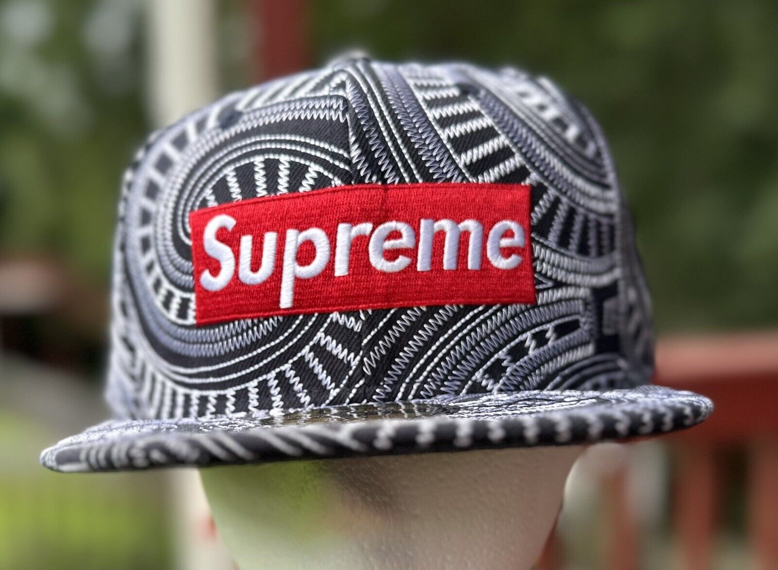 S/S 2014 Black Supreme New Era Uptown Box Logo Fitted Hat Size Sz 