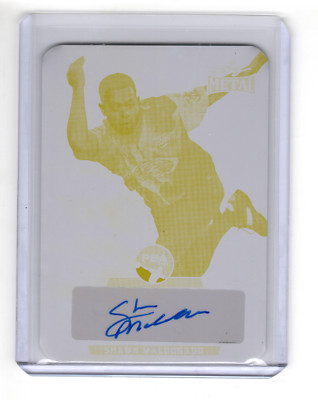 2024 Leaf Metal PBA Auto Yellow Printing Plate #BASM1 Shawn Maldonado 1/1