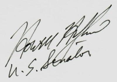  Alabama Senator  Howell Heflin Hand Signed 4X6 Card COA