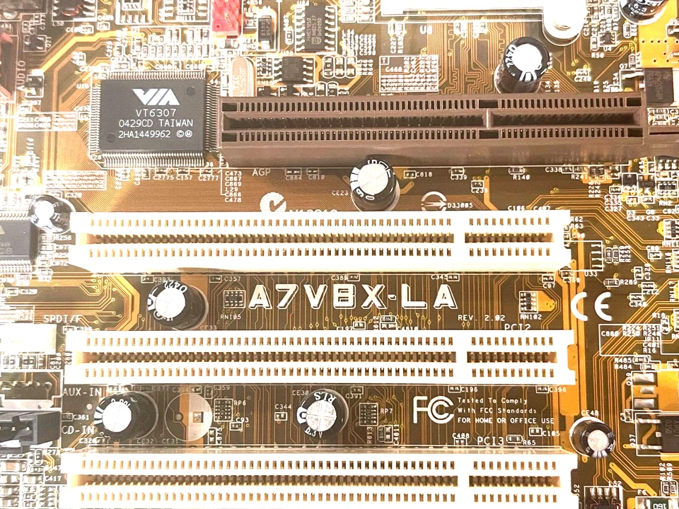 RARE VINTAGE ASUS A7V8X-LA SOCKET 462 ATX MOBO SOUND LAN VGA FIREWIRE MBMX58 - Image 2 of 4