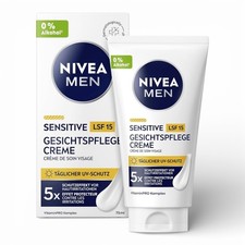 NIVEA MEN Sensitive Gesichtspflege Creme mit LSF 15 (75 ml)
