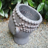 Gartenfigur Indigen Blumentopf 20 Cm - Deko Blumentopf -Pflanztopf