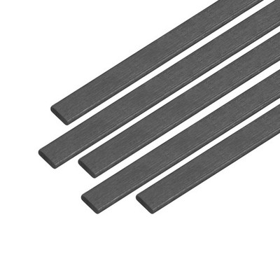 5Pcs Carbon Fiber Strip 1mm Thickness x 3mm Width x 400mm Pultruded Bar