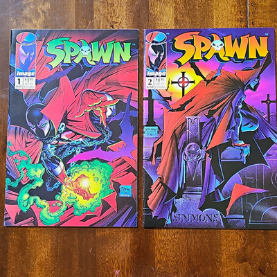 Spawn #1-2 Comic Book Lot (Image Comics, 1992) Todd McFarlane High Grade