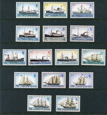Falkland Islands #260-274 Ships Complete Set [Mint Lightly Hinged]
