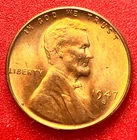 1947-S Lincoln Wheat Cent Penny GEM RD BU From an Original Bank Roll