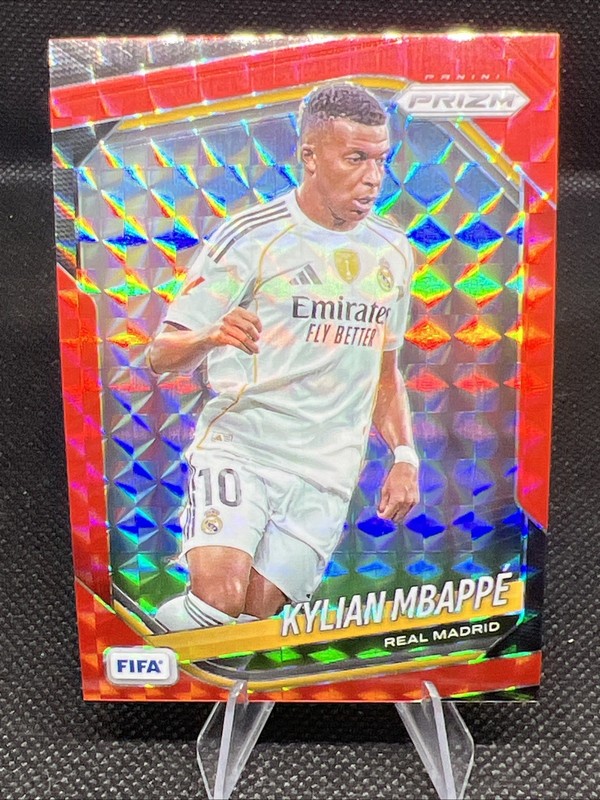 2025-26 Prizm FIFA Kylian Mbappe Red Mosaic Prizm #181 Real Madrid