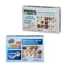 Toysmith STEM Rock Mineral Science Kit for Kids 30 Geology Specimens with Ma