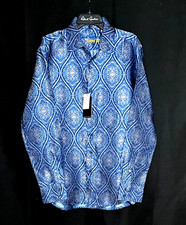 Robert Graham SOVEREIGNTY Blue Iridescent LIMITED EDITION XL  598 NWT X-Large