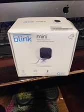 Blink Mini Compact indoor plug-in smart security camera 1080p HD, New