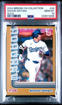 Shohei Ohtani /50 Gold PSA 10 GEM MINT 2024 Topps Brooklyn Collection #24 POP 6