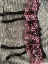 Ann Summers Pink Sparkly Suspender Belt Size 12 In Ex Condition