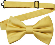 Solid Color Pre-tied Bow Tie Quality Adjustable Bowtie for Men Party Wedding