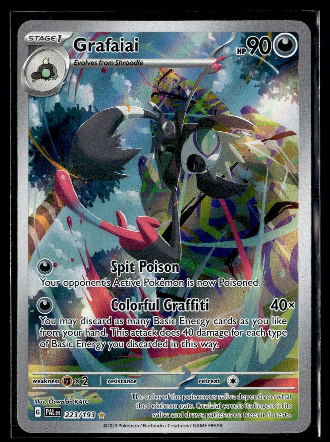 Grafaiai 223/193 Illustration Rare Paldea Evolved Pokemon Holo Near Mint