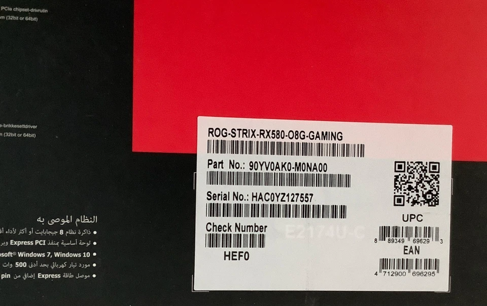 ASUS ROG STRIX RX 580 8GB GDDR5 Gaming Graphics Card ROG-STRIX-RX580-O8G-GAMING - Image 3 of 4