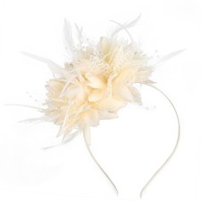 Fascinator Hat Women Tea Party Headband Hats Cocktail Flower Hair Clip Feather