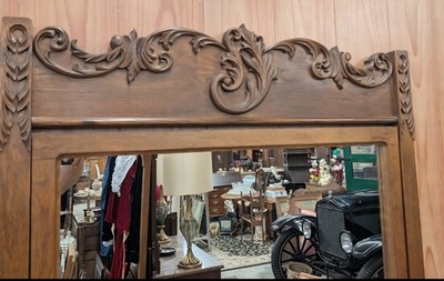 Antique Early 1900s Oak Princess Dresser Low Dresser W/Mirror | eBay