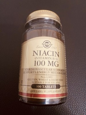Solgar Niacin 100 mg (Vitamin B3) - 100 Tablets exo 04/2027