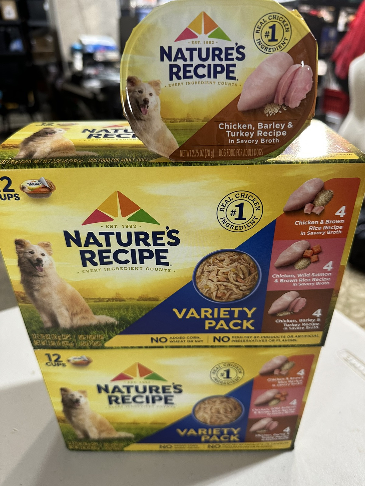 Nature&rsquo;s Recipe Chicken, Salmon and Turkey Recipes  Wet Dog Food, 2.75 oz 24 ct.