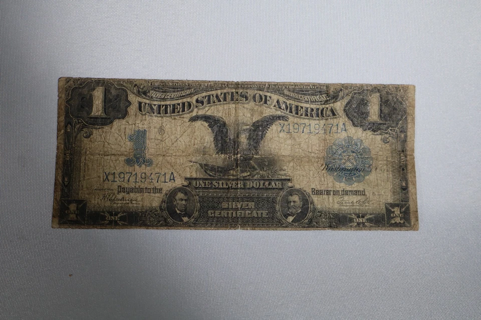 1899 $1 Black Eagle One Dollar Note Large Silver Certificate - Image 2 of 4