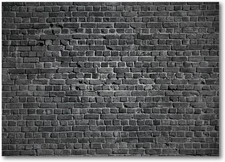 Black Brick Wall Photography Backdrop,Photo Studio Backdrop Podcast 7x5FT 