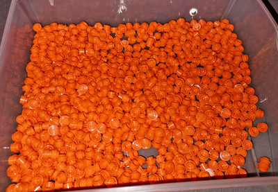 LEGO Orange Round 1x1 Stud Piece Lot Bulk Parts Hundreds Building Bricks