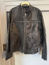 Vintage Diesel Full Grain Leather Motorcycle Jacket - Size Large