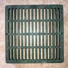 NDS 12 Inch Square Catch Basin Green Drain Grate - USA MADE