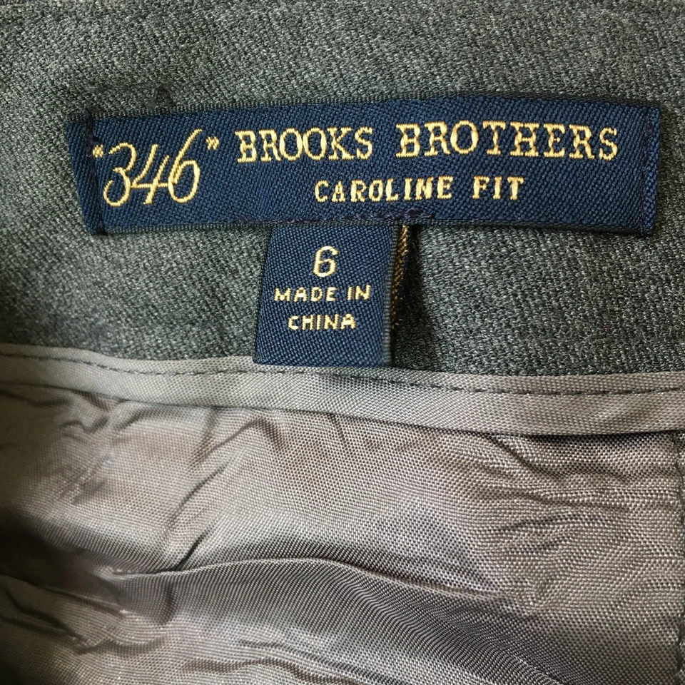 Pantalón de vestir 346 Brooks Brothers gris oscuro calce caroline para mujer talla 6 Foto 2 de 4