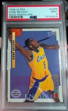 1996 Ultra Gold Medallion Kobe Bryant Rookie Card #G266 PSA 9. rookie card picture