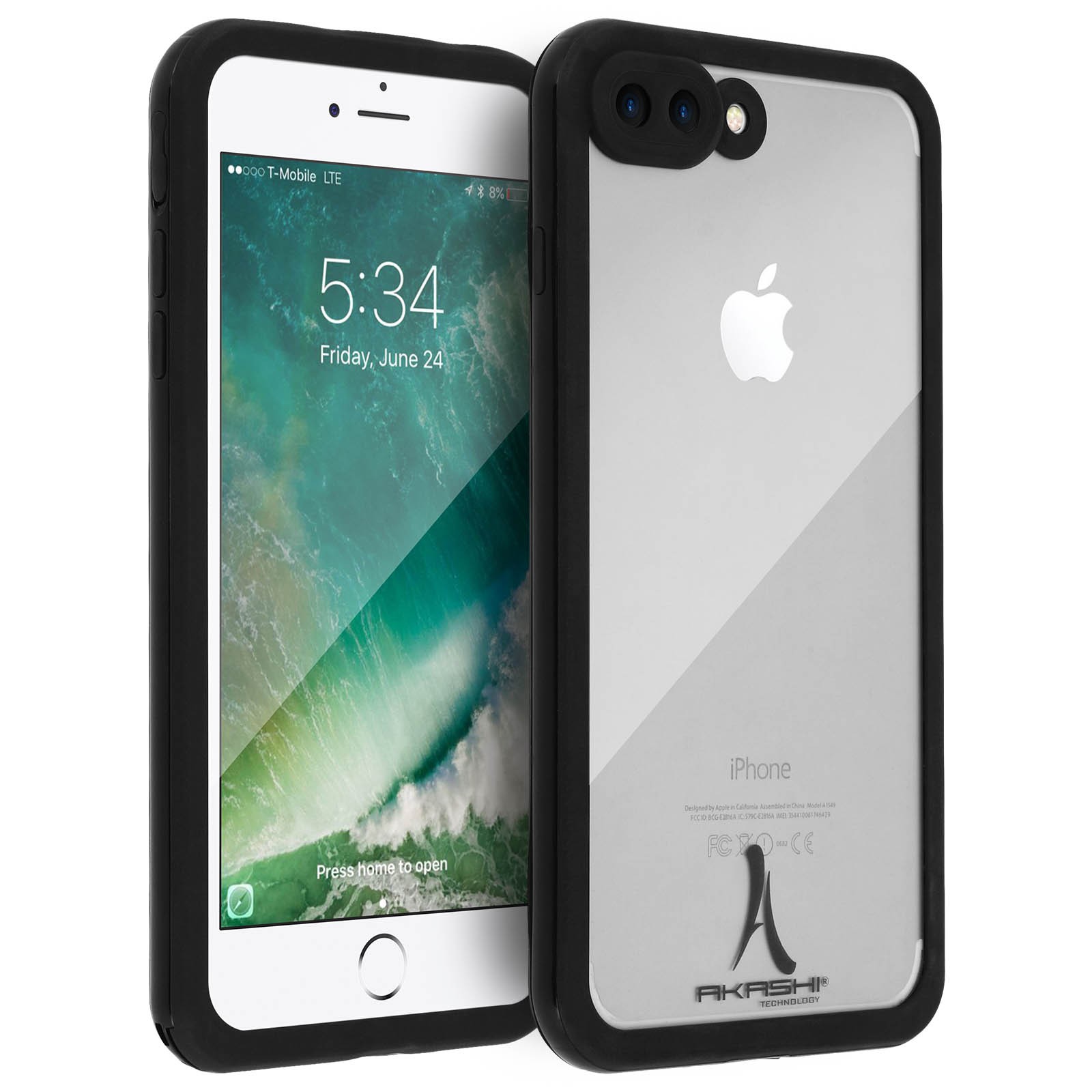 Coque étanche iPhone 8 Plus antichoc pour photos sous-marines à la plage