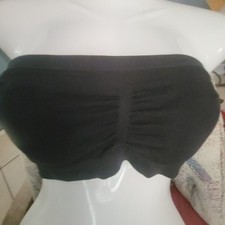No Boundaries Strapless Black Wireless Removable Padding Medium Black Bralette