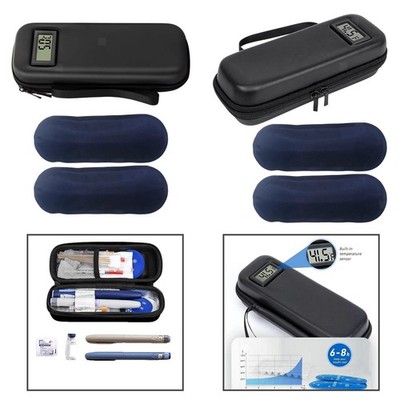 Kühltasche mit 2 Kühlakkus, tragbarer Insulin-Kühlkoffer