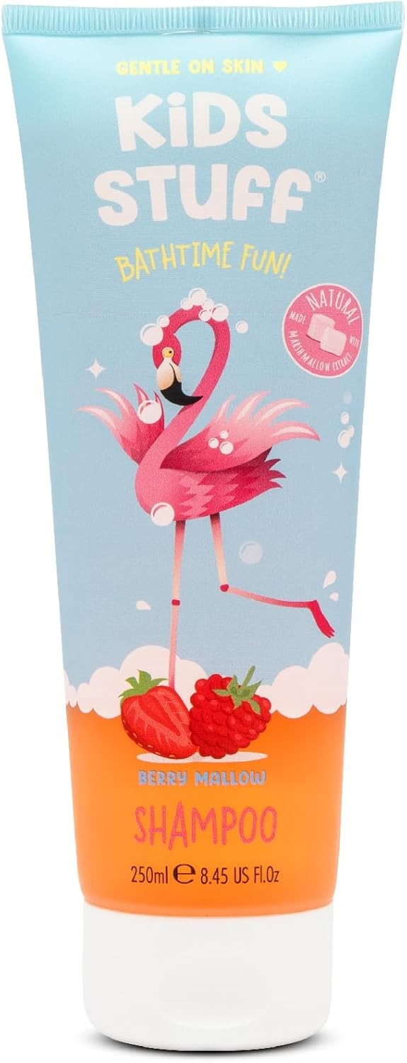 Kids Stuff Berry Mallow Kids Shampoo | Fruity Berry Scent & Playful Squeezy Tub