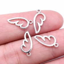 Charms 50pcs Mini Angel Wing Jewelry DIY 16x8mm Alloy Antique