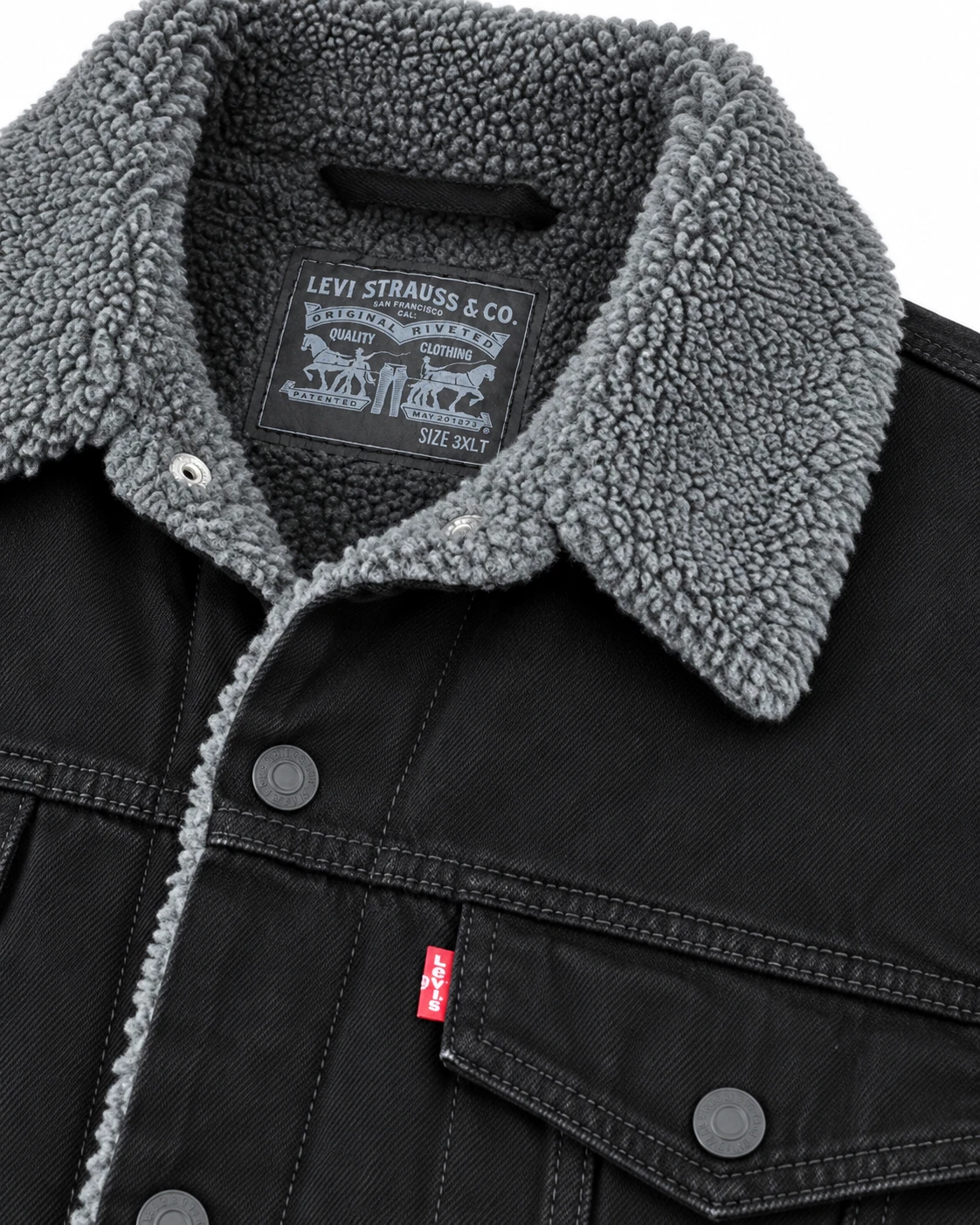Levi's Men's Premium Sherpa Lined Denim Trucker Jacket Big & Tall image 4