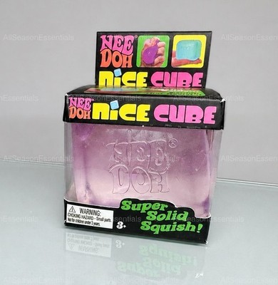 NEW Nee Doh Nice Cube - Super Solid Squish! (Purple) - Stress fidget relief toy