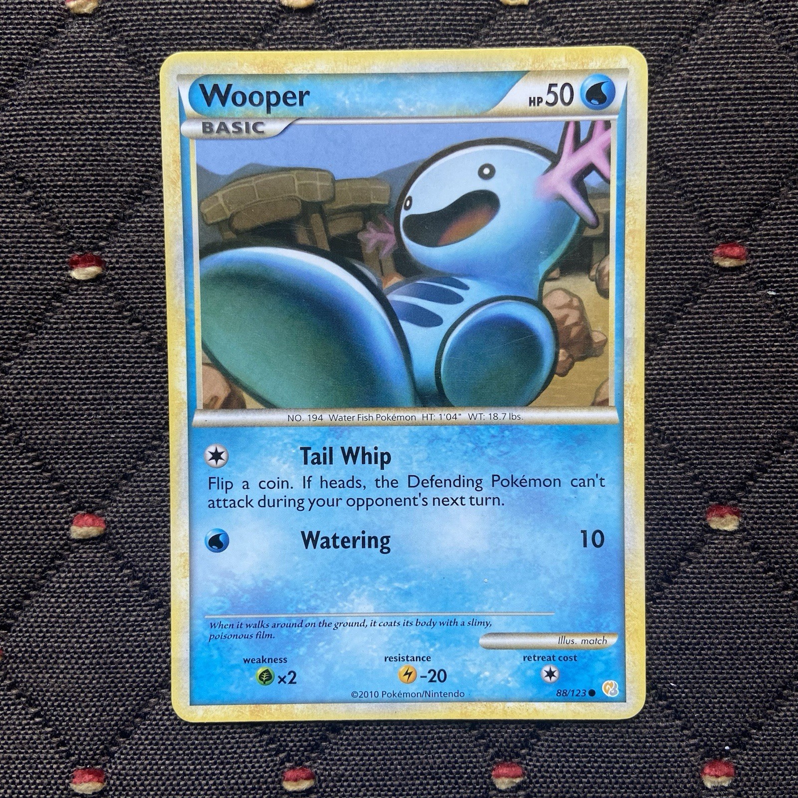 Wooper HeartGold SoulSilver 88/123 Pokemon TCG | Illus. match | HP 