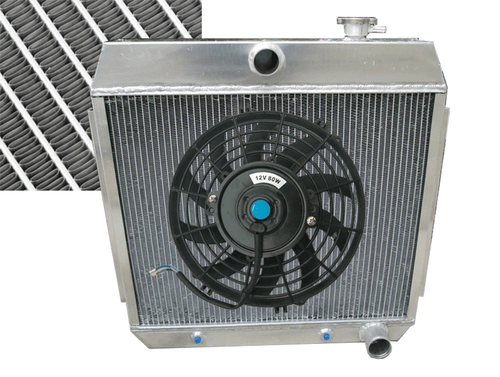 3Row Aluminum Radiator For CHEVY 150/210/Bel Air Small Block V8 1955 1956 1957 - Picture 8 of 9