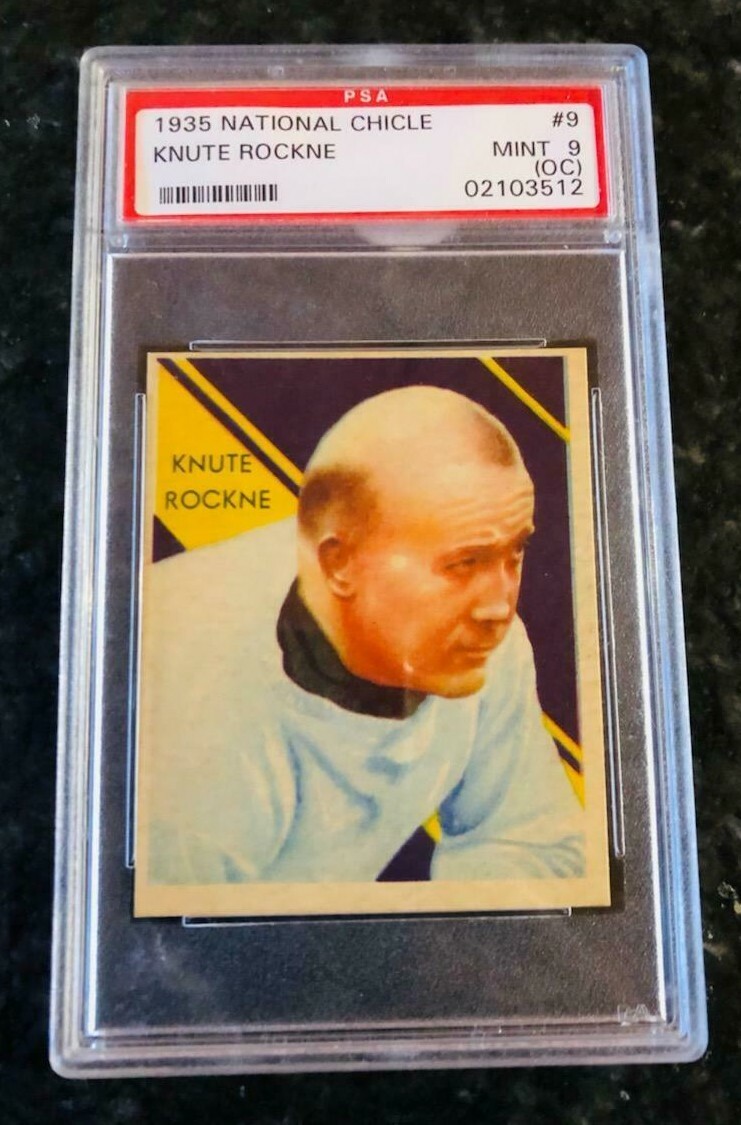 1935 Knute Rockne RC National Chicle PSA 9q no PSA10