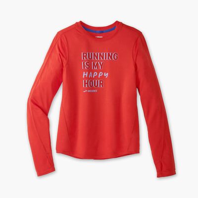 Brooks Erwachsene Distance Grafik Langarm Lauf T-Shirt
