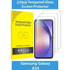 3 Pack Premium 9H Tempered Glass Screen Protector For Samsung Galaxy A54 5G