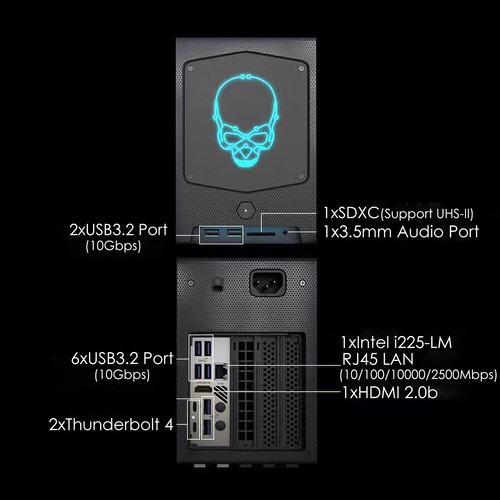 Intel NUC NUC11BTMi7 Core i7-11700B Processor 4.8GHz UHD Graphics Desktop PC - Picture 6 of 7