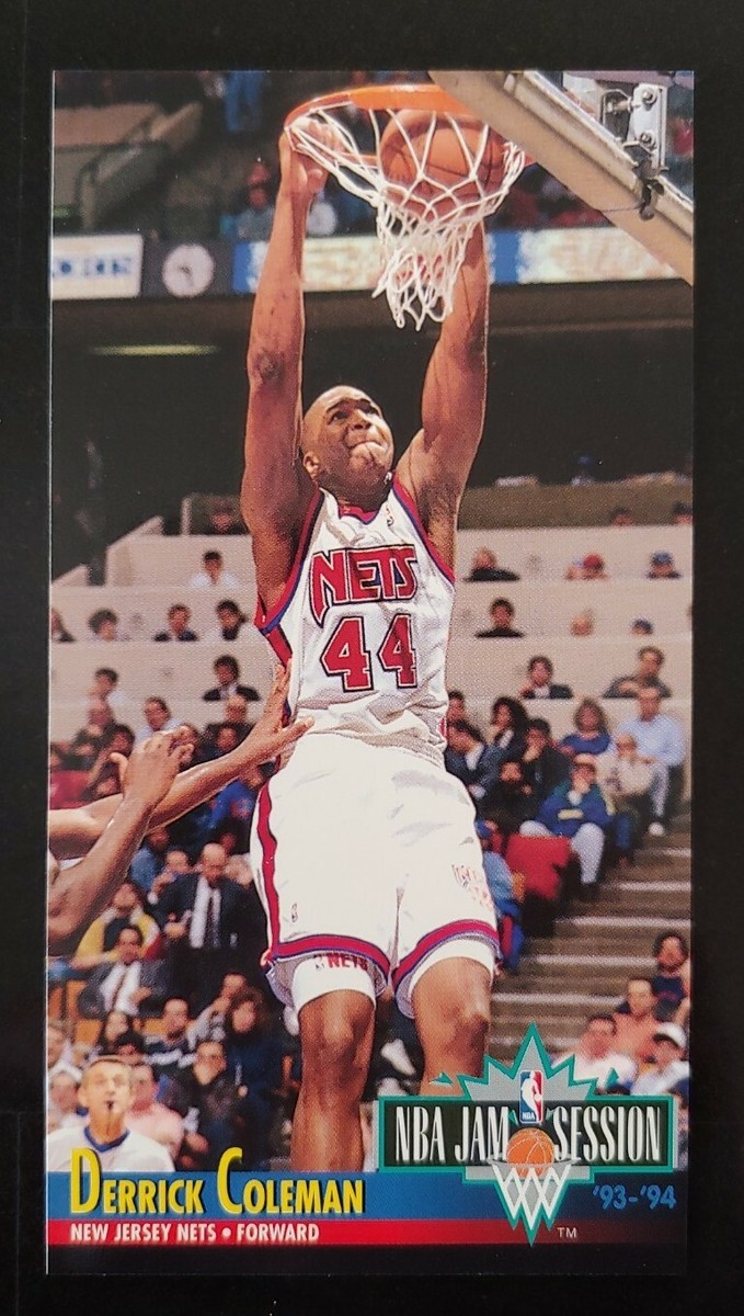🏀1993-94 NBA Jam Session basketball card Derrick Coleman NM Jumbo