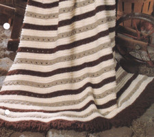 Afghan Crochet Pattern CAFE' AU LAIT One-Piece Classics