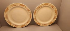 Homer Laughlin Eggshell Nautilus RARE PATTERN Vintage 2 Dinner Plates 10 "   GC